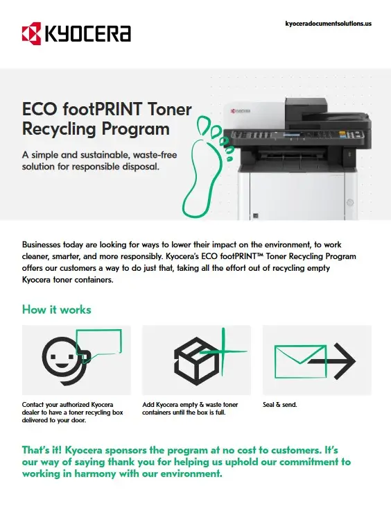 ECO FootPRINT, Kyocera, Enviroment, Elite Document Resources
