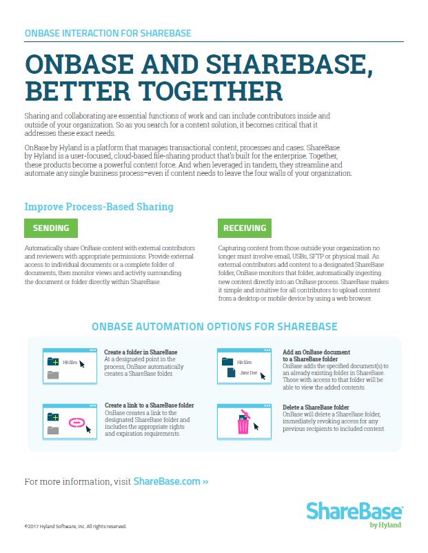 OnBase, ShareBase, Kyocera, Software, Document Management, Elite Document Resources
