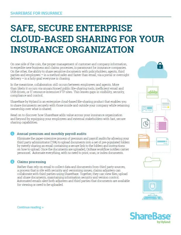 ShareBase, Insurance, Kyocera, Software, Document Management, Elite Document Resources