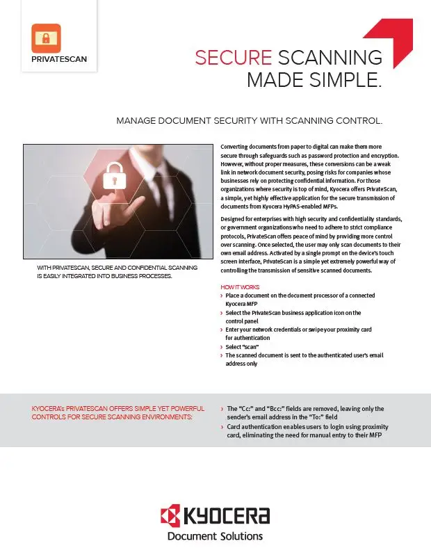 Kyocera,Software, Capture, Distribution, Private Scan, Elite Document Resources