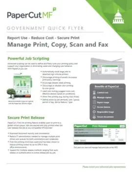 Papercut, Mf, Government Flyer, Elite Document Resources