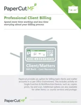 Papercut, Mf, Professional Client Billing, Elite Document Resources