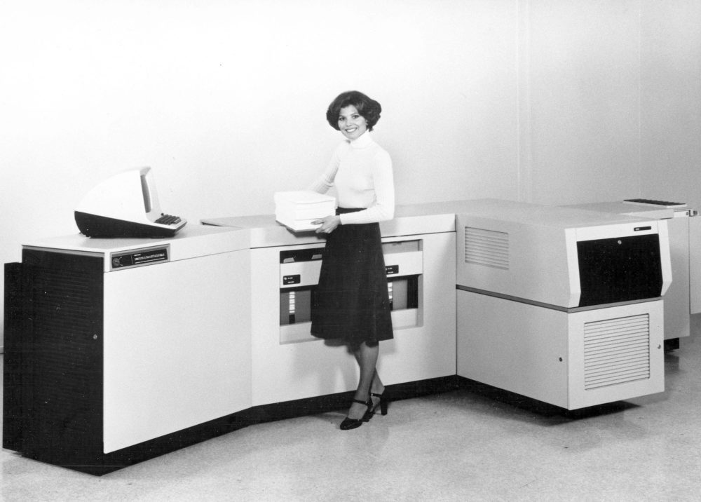 Xerox, copier, woman making copies, 1970s Elite Document Resources
